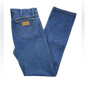 Wrangler Cowboy Cut Jeans Men's 34 x 36 Blue Dark Wash 13MWZ Western Workwear